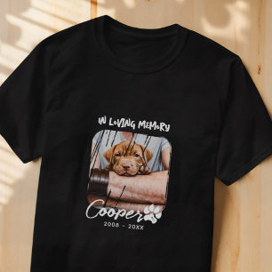 In Loving Memory Pet's Memorial Grunge Foto T-Shirt