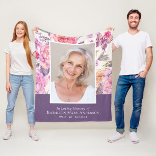 In Loving Memory Pfingstrose Foto-Tribut Fleecedecke