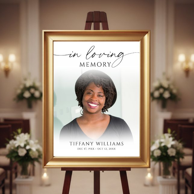 In Loving Memory Photo Funeral Welcome Sign Poster (Von Creator hochgeladen)