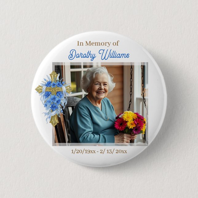 In Loving Memory | Photo Memorial Button (Vorderseite)