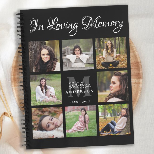 In Loving Memory Photo Memorial Funeral Guest Book Notizbuch (Von Creator hochgeladen)