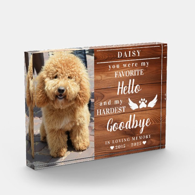 In Loving Memory Photo Paw Prints Pet Memorial Fotoblock (Links)