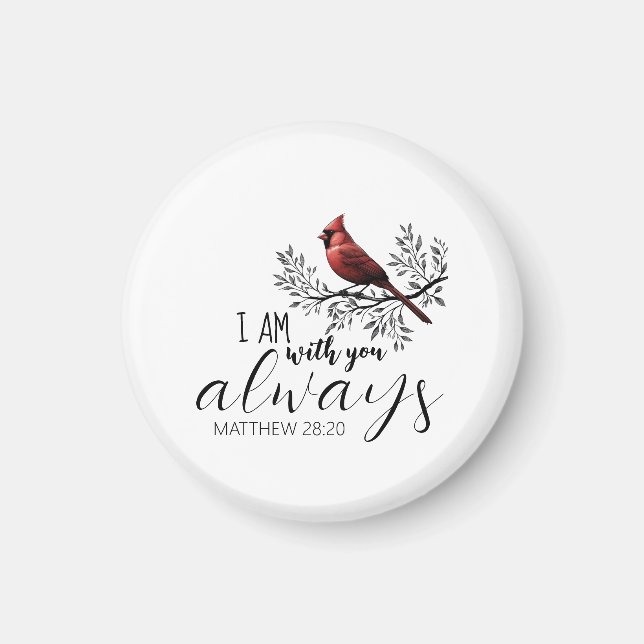 In Loving Memory: Red Cardinal Memorial Magnet