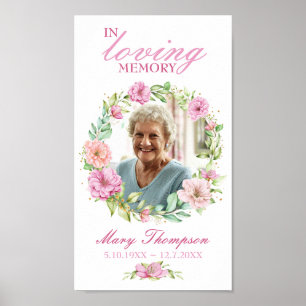 In Loving Memory Rosa Blumenkranz Foto Trauerfeier Poster