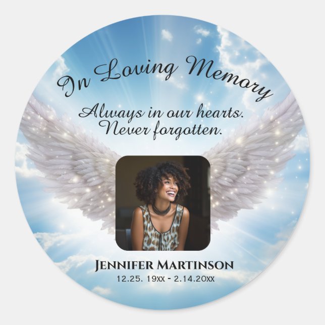 In Loving Memory  Runder Aufkleber (Vorderseite)