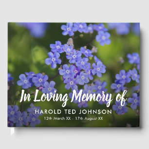 In Loving Memory   Vergissmeinnicht-Trauer-Gedenkb Gästebuch