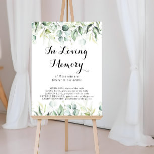 In Loving Memory Wasserfarbe Eukalyptus Grün Poster