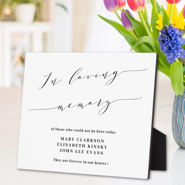 In loving memory wedding sign Tabletop Plaque Fotoplatte (Von Creator hochgeladen)