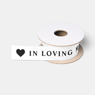 In Loving Memory Weiße Schleife mit Namen Satinband