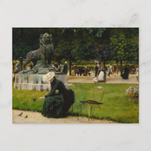 In Luxemburg Garten Canvas Print Postkarte