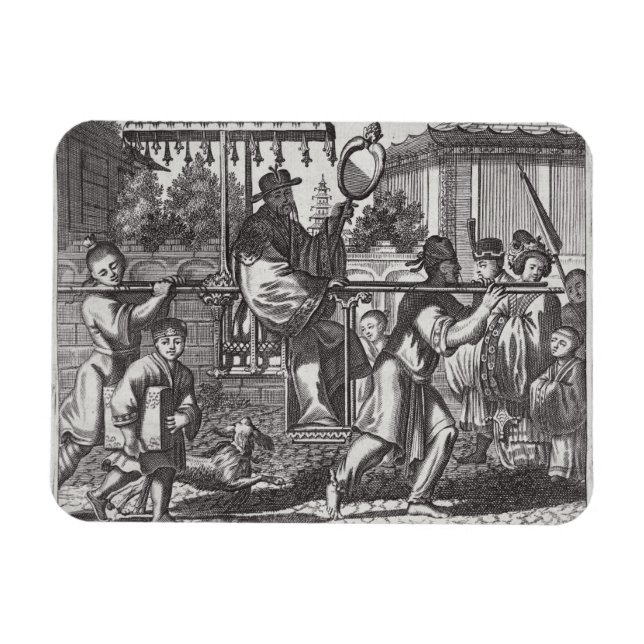 In Mandarin in a Sedan Fleisch, Illustration from  Magnet (Horizontal)