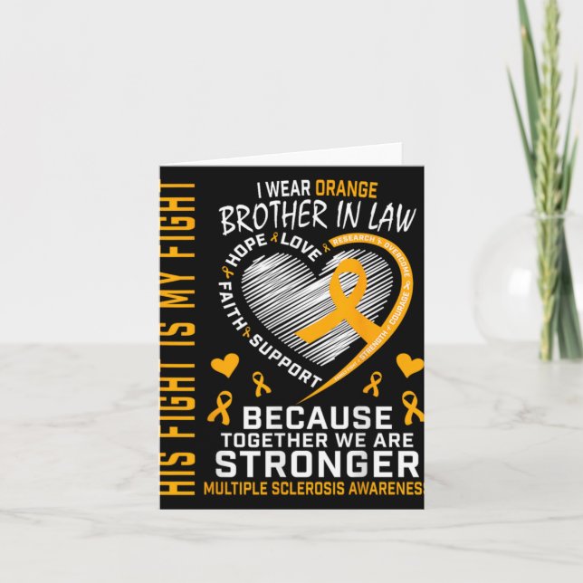 In March We Wear Orange Brother In Law Multiple Sc Karte (Vorderseite)