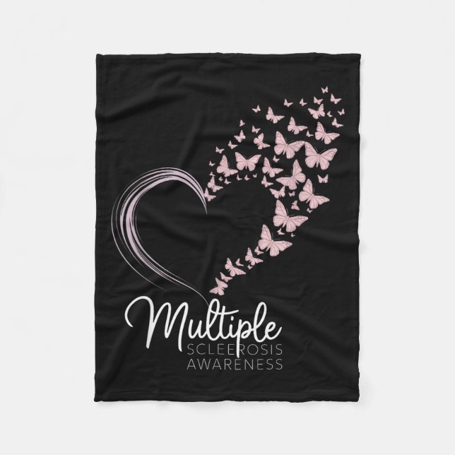 In March We Wear Orange Ribbon Multiple Sclerosis  Fleecedecke (Vorderseite)