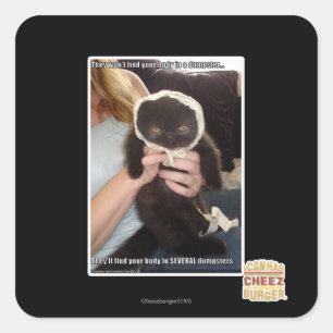 in mehreren Dumpings Quadratischer Aufkleber