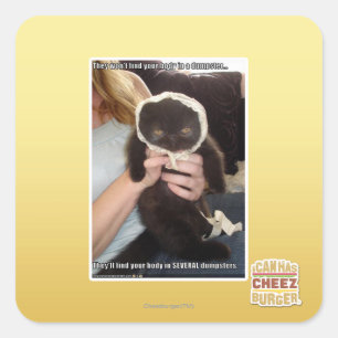 in mehreren Dumpings Quadratischer Aufkleber