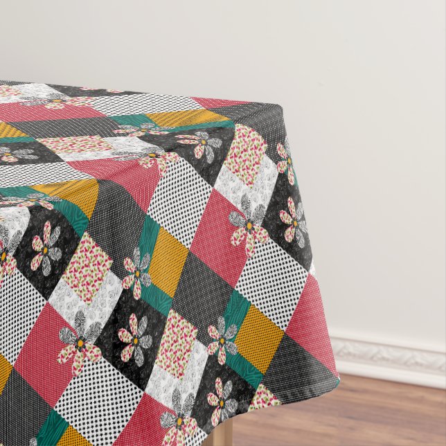 In mehrfarbigen Farben Patchwork rustikales Muster Tischdecke (Beispiel)