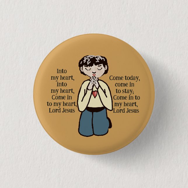 In mein Herz Herr Jesus Lesezeichen Button (Vorderseite)