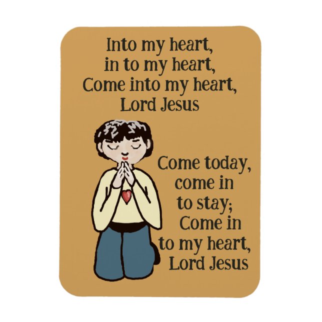 In mein Herz Herr Jesus  Magnet (Vertikal)