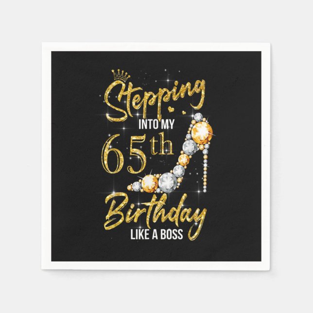In meine 65. Geburtstagsfrauen 65 Serviette (Vorderseite)