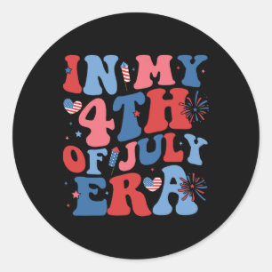 In meinem 4. Juli Era Funny Patriotic US American Runder Aufkleber