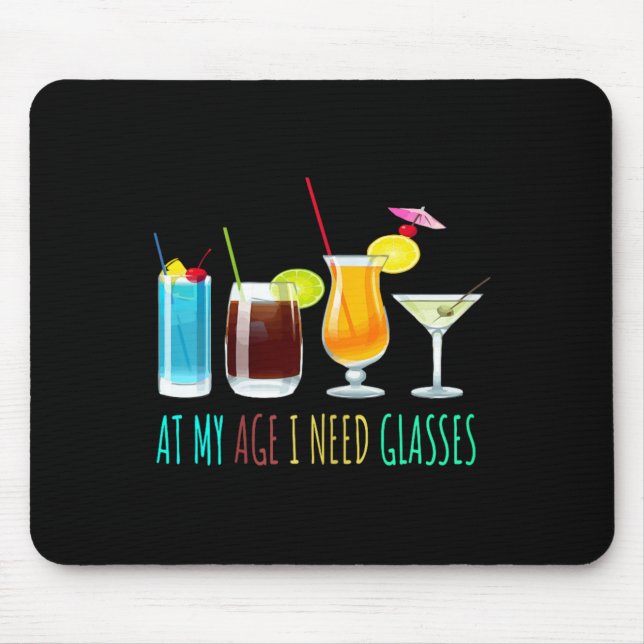 In meinem Alter brauche ich Gels Lustiger Sarkasmu Mousepad (Vorne)