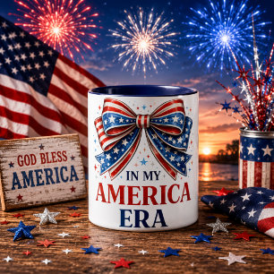 In meinem Amerika Patriotische Schleife zum vierte Tasse