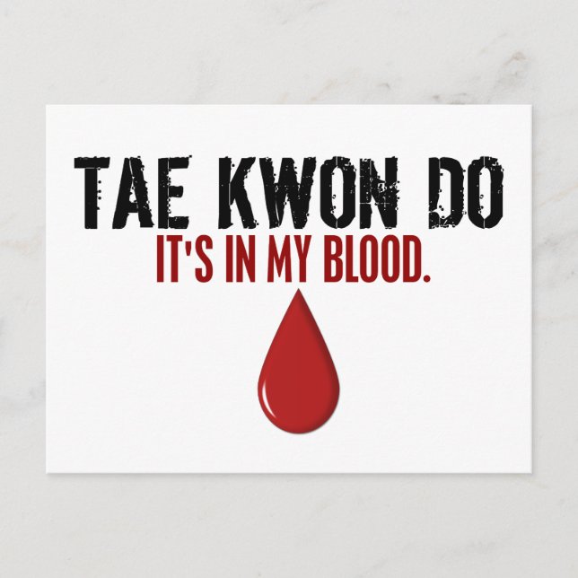 In meinem Blut TAE KWON DO Postkarte (Vorderseite)