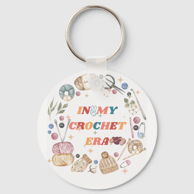 In meinem Crochet-Zeitalter Shirt "Crafter Mama Ge Schlüsselanhänger (Vorderseite)