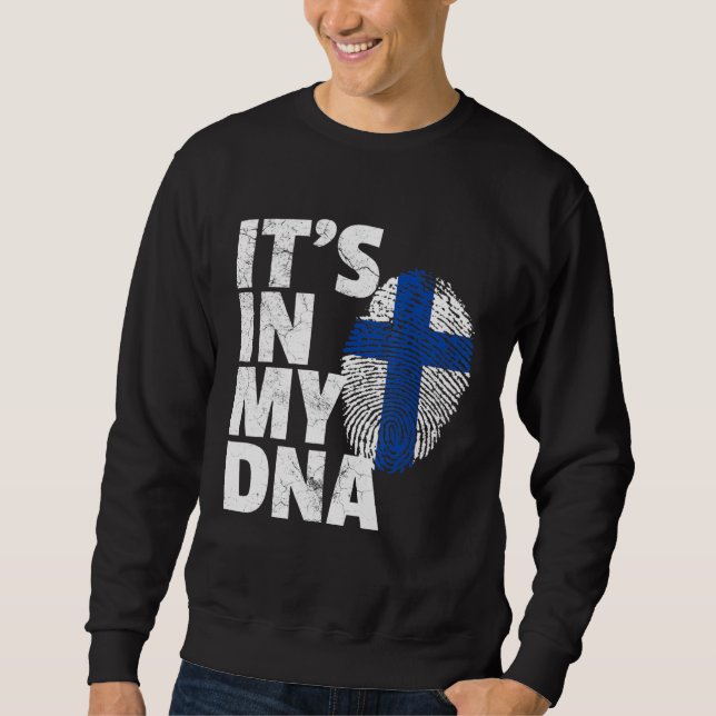 In meinem DNA-Finnland Flaggenland Sweatshirt (Vorderseite)