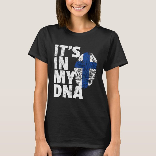 In meinem DNA-Finnland Flaggenland T-Shirt (Vorderseite)