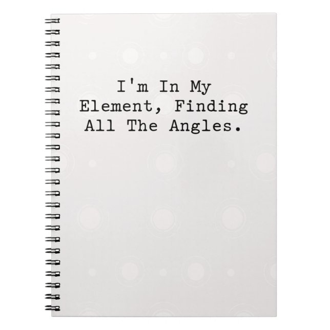 In meinem Element, alle Winkel findend, Math Whiz  Notizblock (Vorderseite)