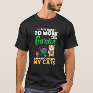 In meinem Garten arbeiten und mit meiner Katze abh T-Shirt