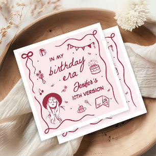 In meinem Geburtstag Era Retro Geburtstag Serviette