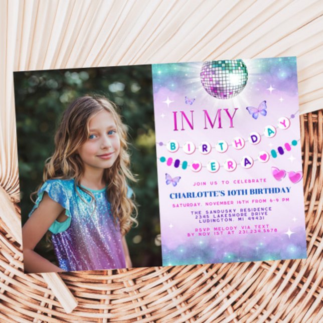 In meinem Geburtstag Foto einladen - Teen Geburtst Einladung (In My Birthday Era Photo Invite - Teen In My Birthday Era Photo Invite - Teen Birthday)