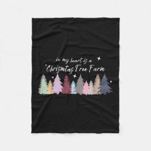In meinem Herzen ist eine Weihnachtsbaumfarm Taylo Fleecedecke
