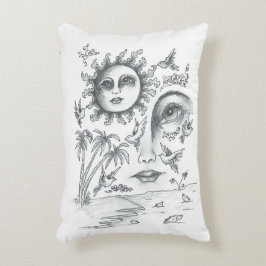 In meinem Kopf Augenpfen und Tinte Zierkissen