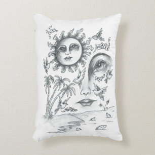 In meinem Kopf Augenpfen und Tinte Zierkissen