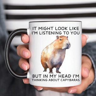 In meinem Kopf denke ich an Capybaras Lustiges Tasse