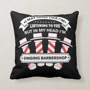 In meinem Kopf singen Barbershop Quartett-Geschenk Kissen