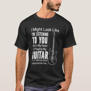 In meinem Kopf spiele ich die Gitarre Gitarrist Mu T-Shirt