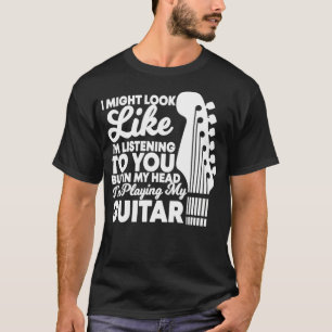 In meinem Kopf spiele ich Gitarre, Funny Guitarist T-Shirt