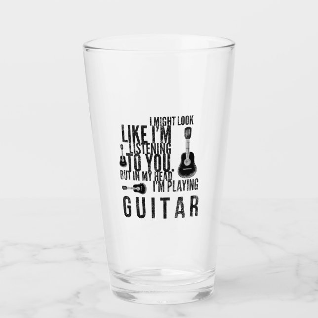 in meinem Kopf spiele ich Gitarre Glas (Vorderseite)