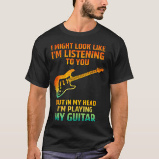 In meinem Kopf spiele ich lustig meine Gitarre Mus T-Shirt
