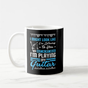 In meinem Kopf spiele ich meine Gitarre Kaffeetasse