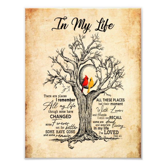 In meinem Leben |Ich erinnere mich an all mein Leb Fotodruck (Vorne)