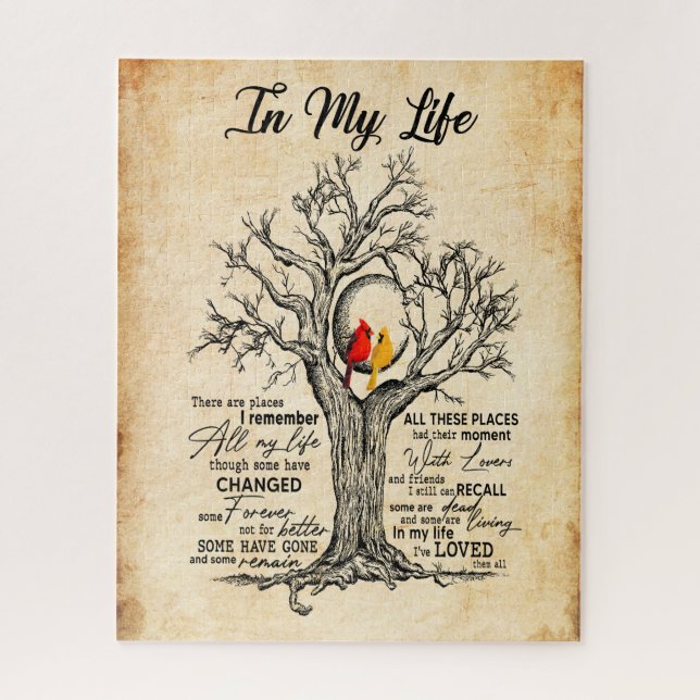 In meinem Leben |Ich erinnere mich an all mein Leb Puzzle (Vertikal)