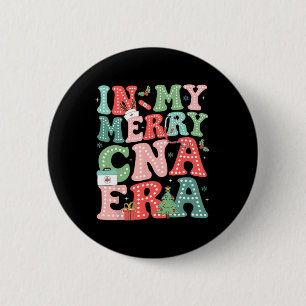 In meinem Merry Cna Era Groovy Nurse Weihnachtsfei Button