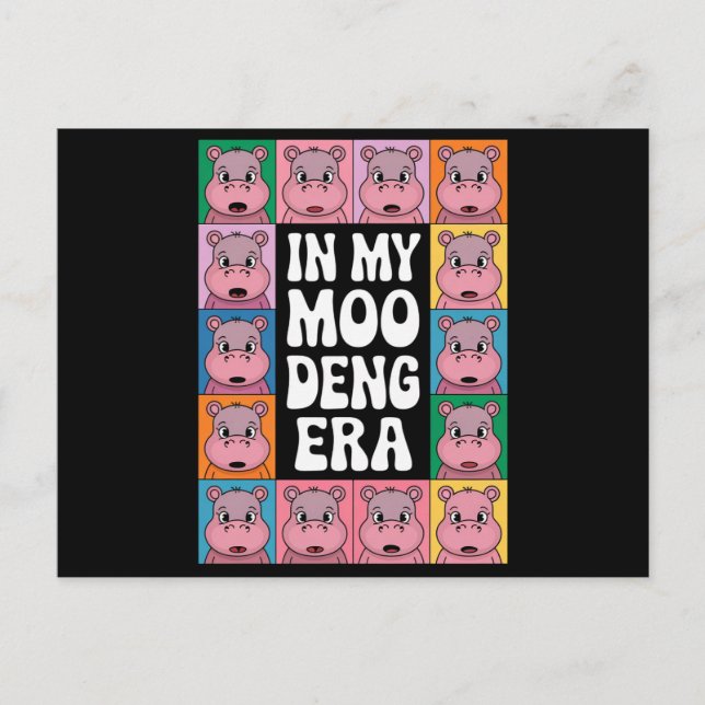 In meinem Moo Deng Era Moo Deng Hippo Lover Postkarte (Vorderseite)