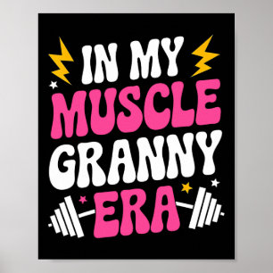 In meinem Muskel Granny Era Funny Sport Oma Gym Wo Poster
