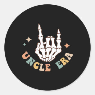 In Meinem Onkel Zeitalter Liebhaber Groovy Retro P Runder Aufkleber
